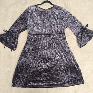 Pink Leopard Velour Dress